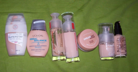 Tutti i fondotinta provati